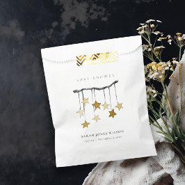 かわいいシンプルニュートラルイエロースターモバイル赤ちゃんシャワー フェイバーバッグ