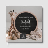 かわいいシンプルニューラルデジタルベビーブック記念テープ ゲストブック (正面)