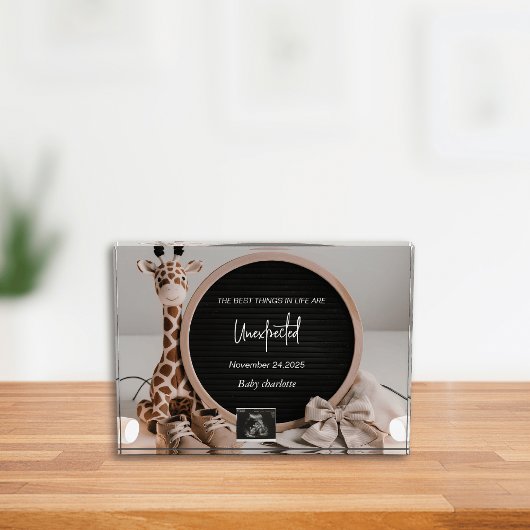 かわいいシンプルニューラルデジタル妊娠の発表 フォトブロック