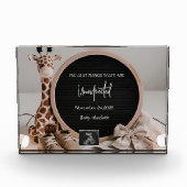 かわいいシンプルニューラルデジタル妊娠の発表 フォトブロック (正面)