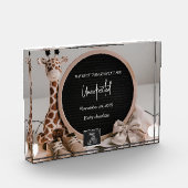 かわいいシンプルニューラルデジタル妊娠の発表 フォトブロック (左)