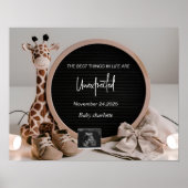 かわいいシンプルニューラルデジタル妊娠の発表 ポスター (正面)