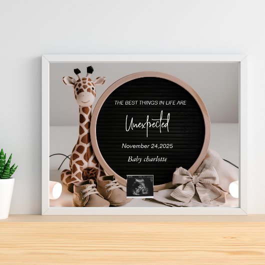 かわいいシンプルニューラルデジタル妊娠の発表 ポスター