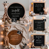 かわいいシンプルニューラルデジタル妊娠の発表 招待状