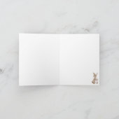 かわいいシンプルハッピーイースターバニーグリーティングカード カード (内部)