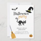 かわいいシンプルハローウィンパーティ 招待状 (正面)
