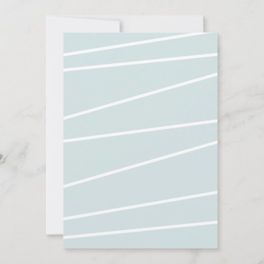 かわいいシンプルパステル赤ちゃんシャワー 招待状 (裏面)