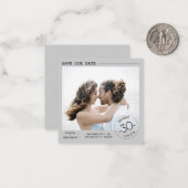 かわいいシンプルフォトカエレガントードと日付を保存 ノートカード (正面/裏面インサイチュ)