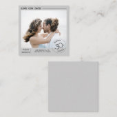 かわいいシンプルフォトカエレガントードと日付を保存 ノートカード (正面/裏面)