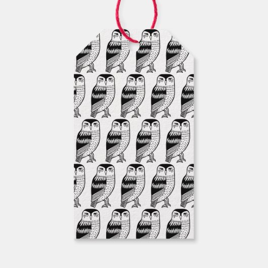 かわいいシンプルフクロウの赤ちゃんシャワーカスタムサンキュークラフト ギフトタグ (裏面)