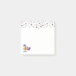 かわいいシンプルフローラユニコーンinレインコート ポストイット