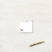 かわいいシンプルフローラユニコーンinレインコート ポストイット (デスク上)