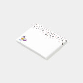 かわいいシンプルフローラユニコーンinレインコート ポストイット (アングル)