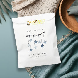 かわいいシンプルブルーボーイスターモバイル赤ちゃんシャワー フェイバーバッグ