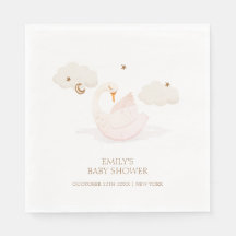 かわいいシンプルプリンセススワンムーンスターベイビーシャワー