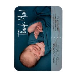 かわいいシンプルベビーありがとう名前Statフォト誕生 マグネット