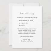 かわいいシンプルベビーハイカスタム誕生 案内状 (裏面)