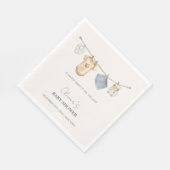 かわいいシンプルボホクロザラインベビーシャワー スタンダードランチョンナプキン (角)
