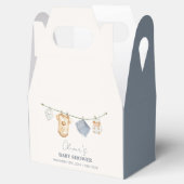 かわいいシンプルボホクロザラインベビーシャワー フェイバーボックス (オープン)