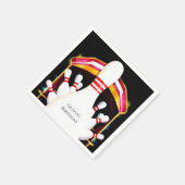 かわいいシンプルボーリング誕生日 スタンダードカクテルナプキン (角)