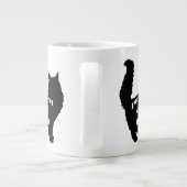 かわいいシンプルモダンな猫の母 ジャンボコーヒーマグカップ (裏面)