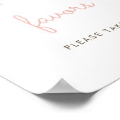 かわいいシンプルレインボーピンクの好意のサイン ポスター (角)