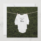 かわいいシンプル冬の写真妊娠 案内状 (正面)