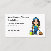 かわいいシンプル名刺を片付けるハウス 名刺 (正面)