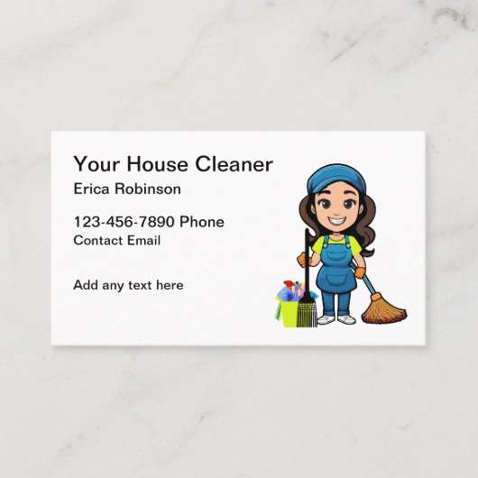 かわいいシンプル名刺を片付けるハウス 名刺 (正面)