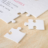 かわいいシンプル子犬の赤パーソナライズされたちゃんシャワー ジグソーパズル (側面)