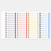 かわいいシンプル宇宙飛行士カスタムの子供の名前ラベル ラベル (シート)