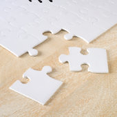 かわいいシンプル山嵐スケッチ名前をカスタムする ジグソーパズル (側面)