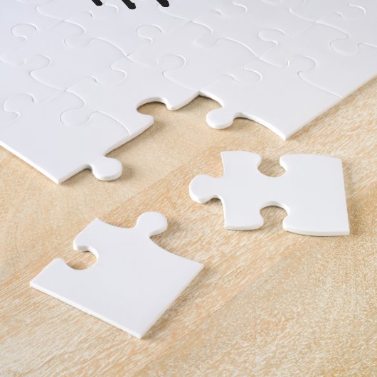 かわいいシンプル山嵐スケッチ名前をカスタムする ジグソーパズル (側面)