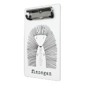 かわいいシンプル山嵐スケッチ名前をカスタムする ミニクリップボード (アングル2)