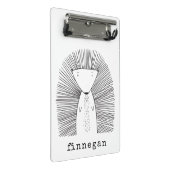 かわいいシンプル山嵐スケッチ名前をカスタムする ミニクリップボード (アングル)