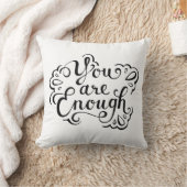 かわいいシンプル感動的引用文 クッション (ブランケット)