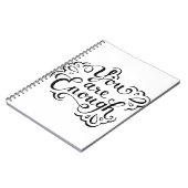 かわいいシンプル感動的引用文 ノートブック (左側)