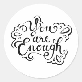 かわいいシンプル感動的引用文 ラウンドシール