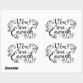 かわいいシンプル感動的引用文 長方形シール (シート)