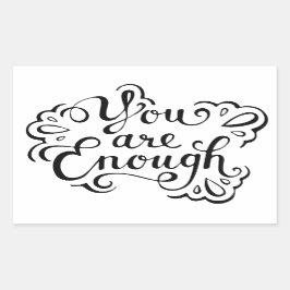 かわいいシンプル感動的引用文 長方形シール