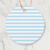 かわいいシンプル服ブルーベビーシャワーありがとう フェイバータグ (裏面)