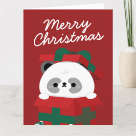 かわいいシンプル楽しいクリスマス サンキューカード