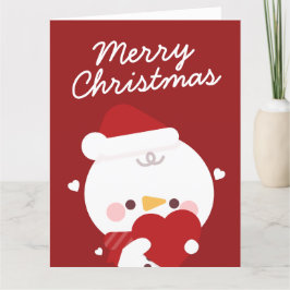 かわいいシンプル楽しいクリスマス サンキューカード