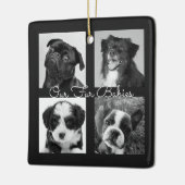 かわいいシンプル毛皮のベビー動物のペットの写真 セラミックオーナメント (左)