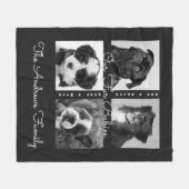 かわいいシンプル毛皮のベビー動物のペットの写真 フリースブランケット (正面(横))