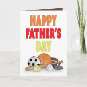 かわいいシンプル父の日スポーツボールすべてのスターファン カード (正面)