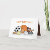 かわいいシンプル父の日スポーツボールすべてのスターファン カード (正面)