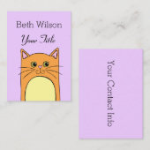 かわいいシンプル猫の名刺 名刺 (正面/裏面)