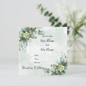 かわいいシンプル結婚式招待状 招待状 (スタンド正面)