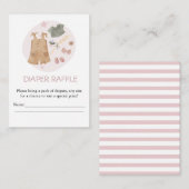 かわいいシンプル赤ちゃん服ピンクおむつラッフル エンクロージャーカード